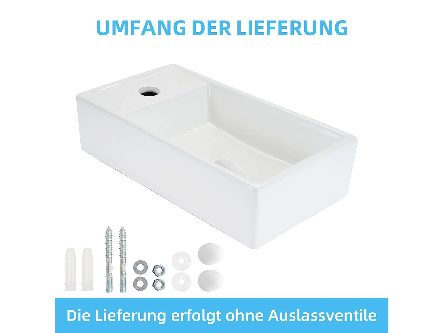 NETTLIFE vasque à poser, Lavabo de salle de bain céramique Blanc - Vasque carrée 40 x 22cm