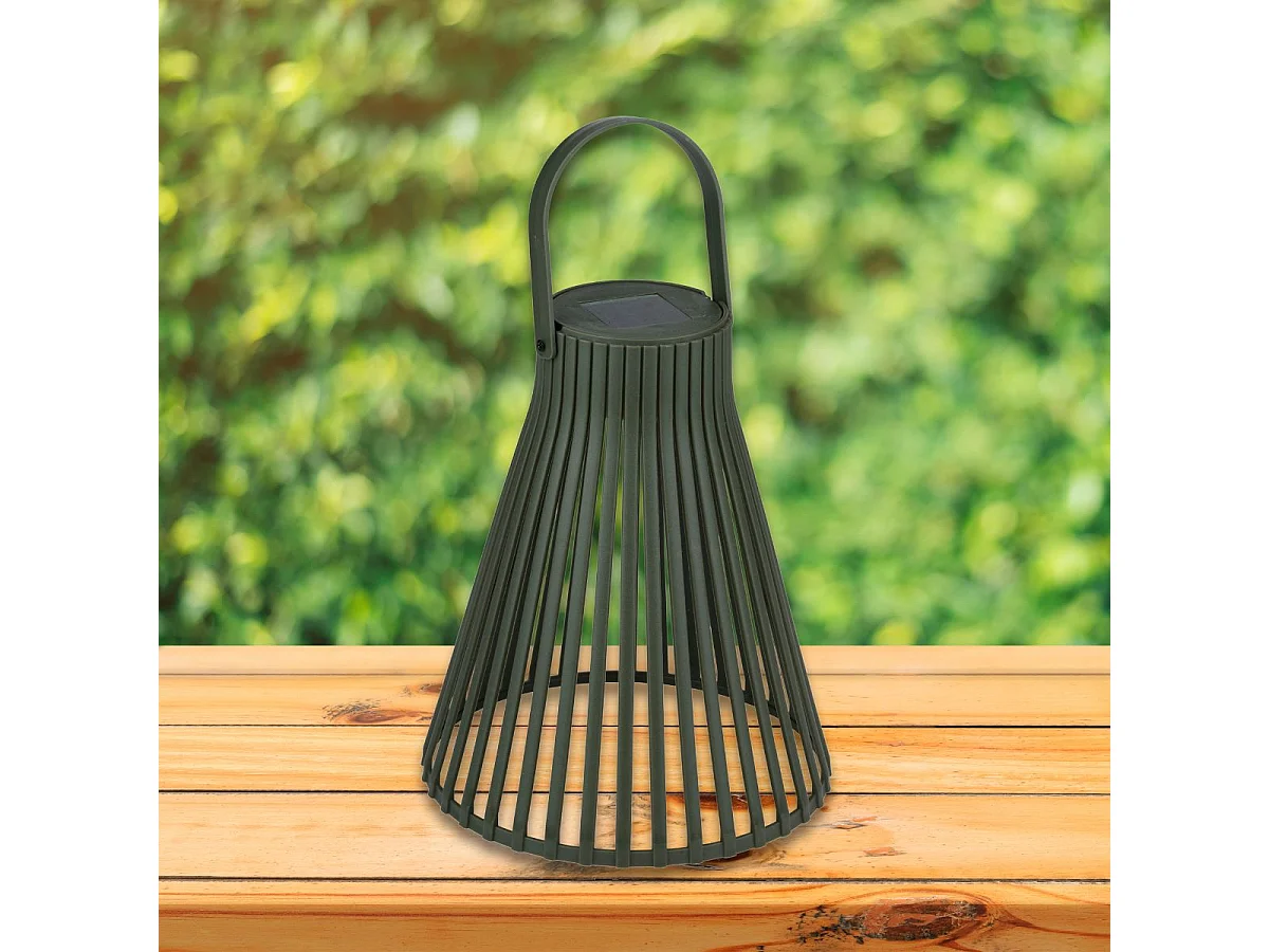 Lámpara solar 8 horas verde Ø20x33 cm