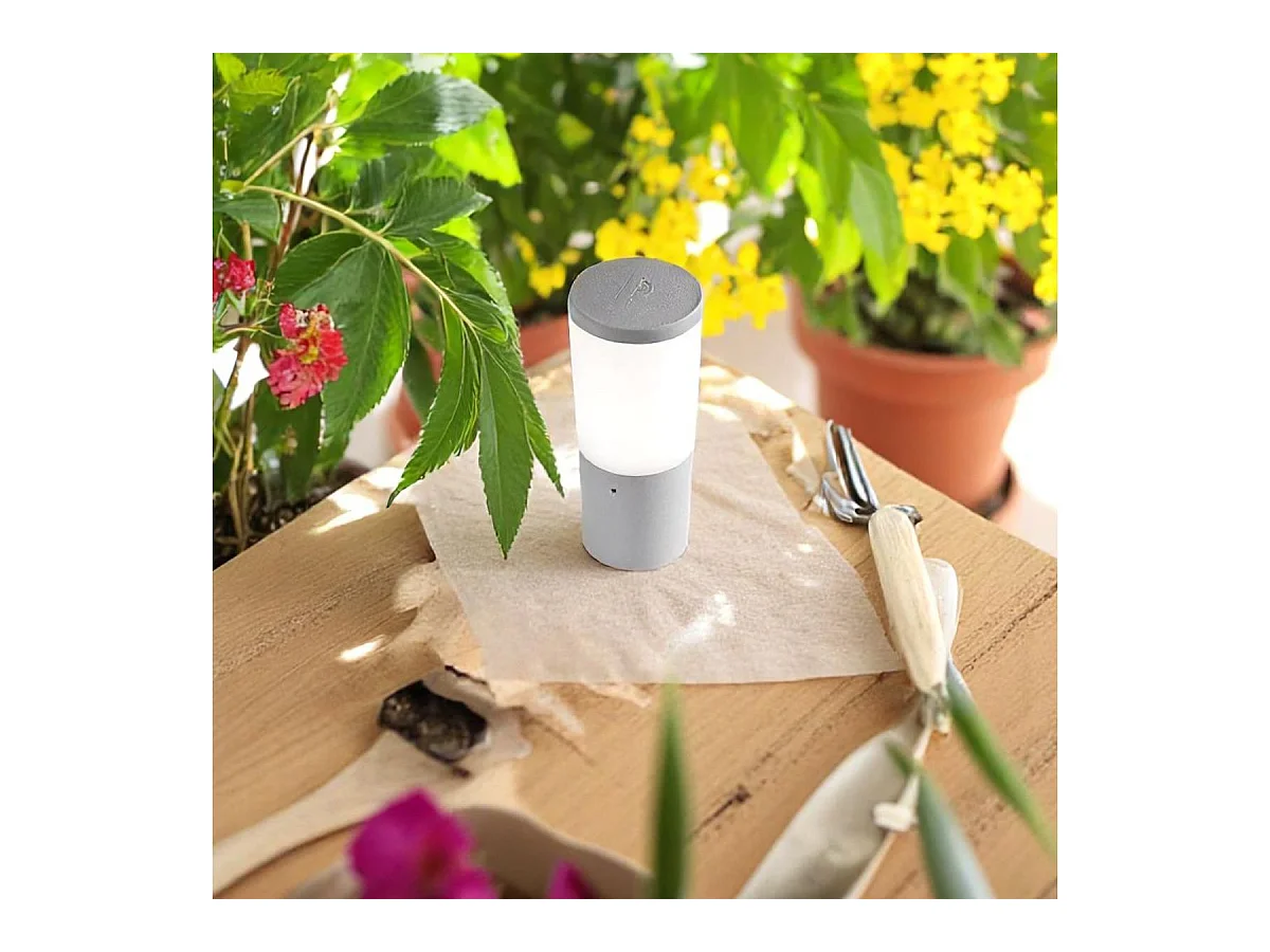 Farola Amelia Fumagalli 8,5W 3 colores LED gris Ø10x25 cm