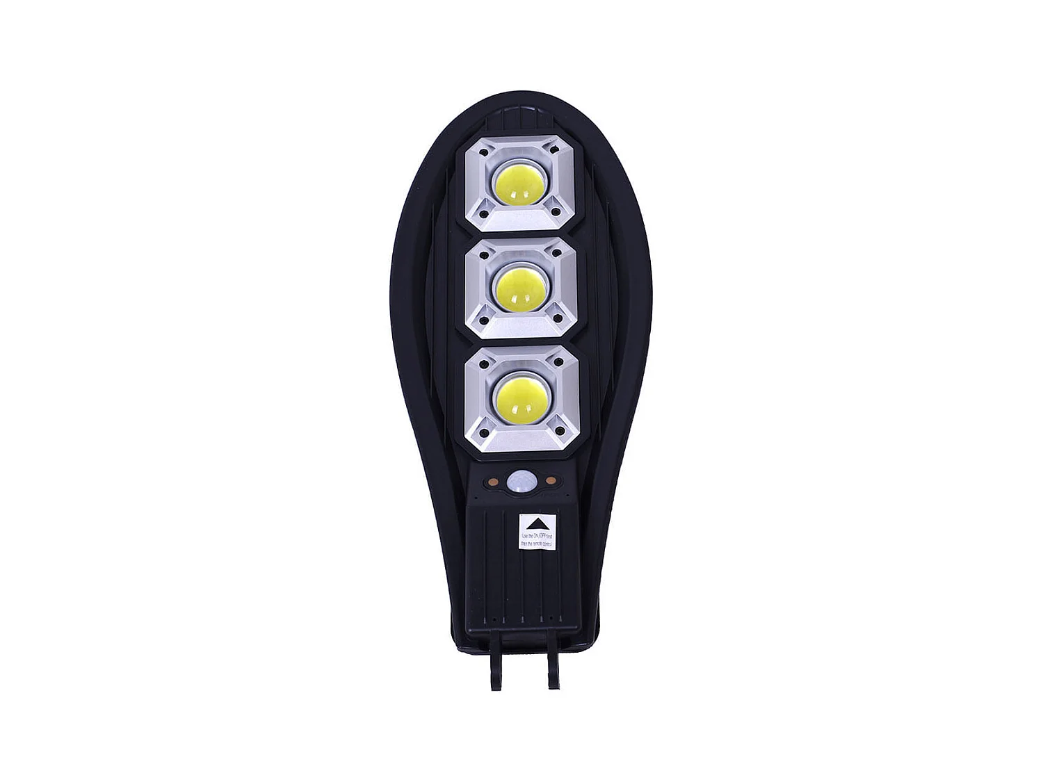 Farola solar LED encendido automático negro