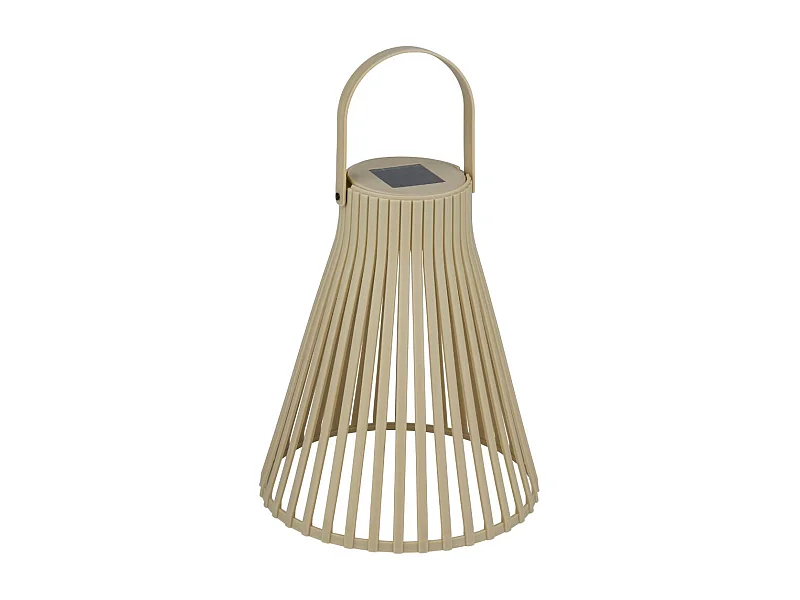 Lámpara solar 8 horas beige Ø20x33 cm