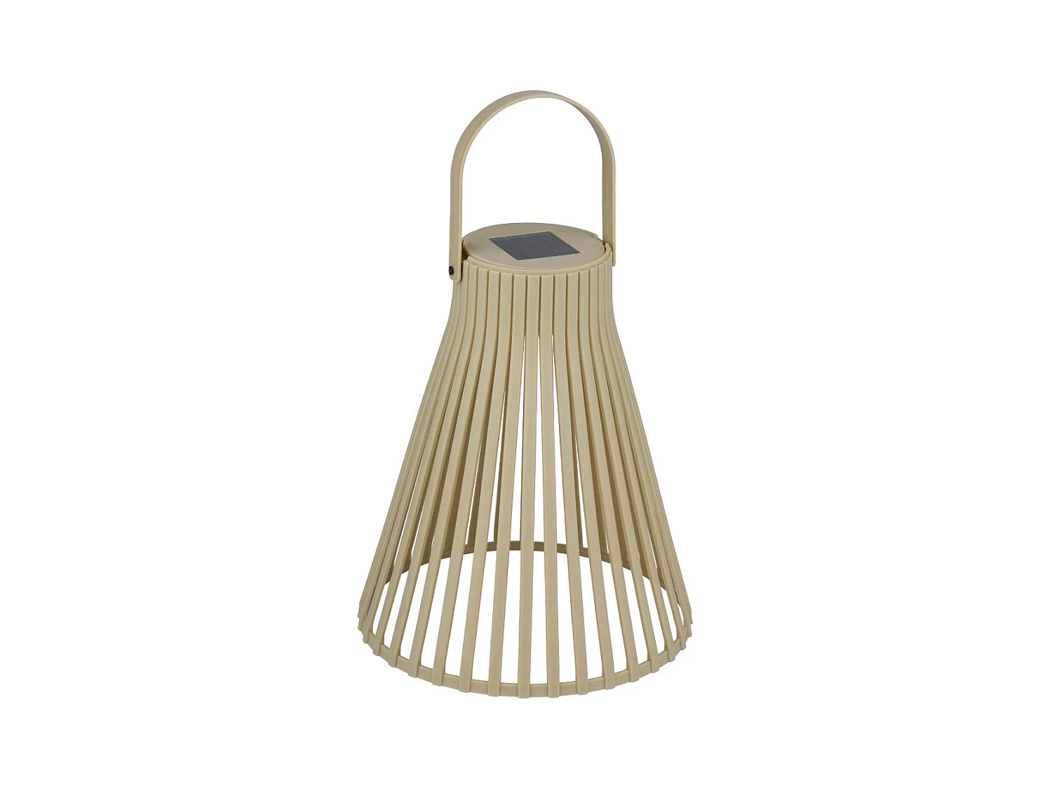 Lámpara solar 8 horas beige Ø20x33 cm