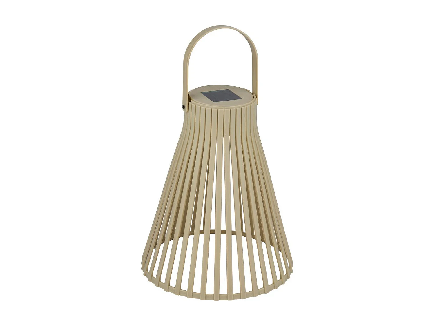 Lámpara solar 8 horas beige Ø20x33 cm