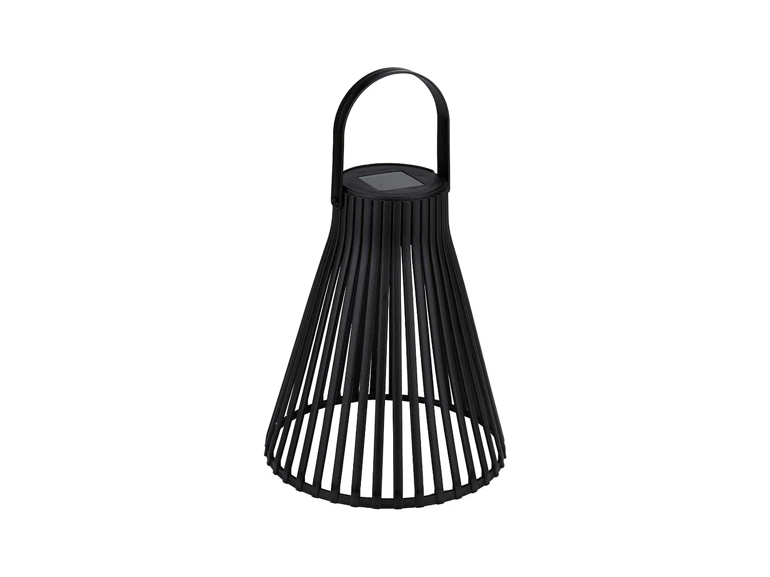 Lámpara solar 8 horas negro Ø20x33 cm