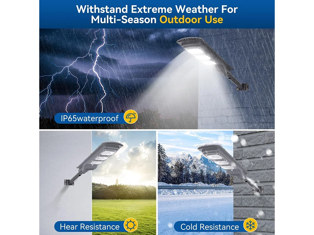 Farola solar Aigostar 150W foco solar LED con mando a distancia