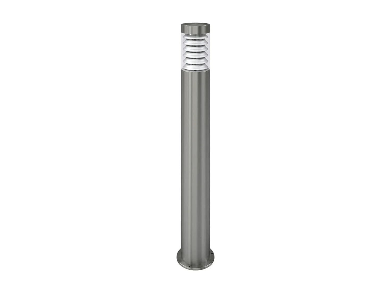 VidaXL Lámpara de poste de jardín acero 60W inox Ø10,1x80 cm