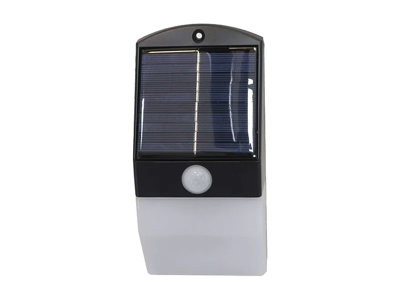 Aplique solar LED con sensor de movimiento negro 17,4 cm
