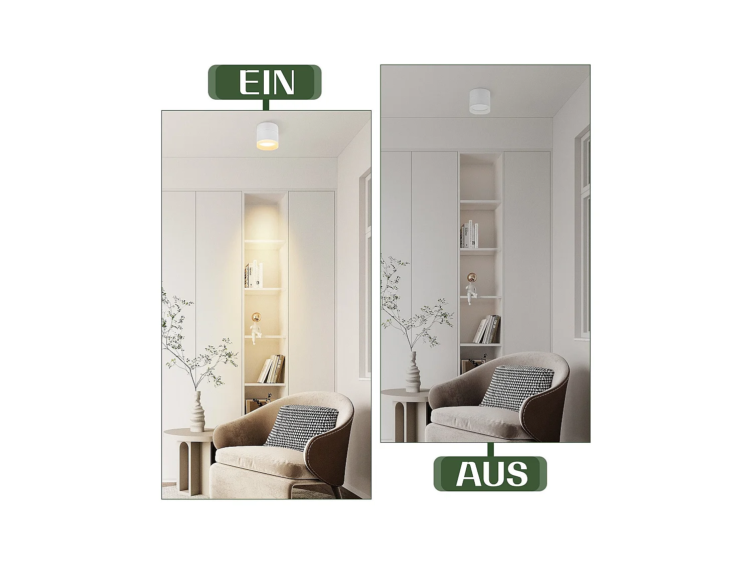 Spot led en saillie nettlife spot en saillie blanc - spot de plafond rond 5w spot en saillie gx53 blanc chaud 3000k petit plafonnier acrylique