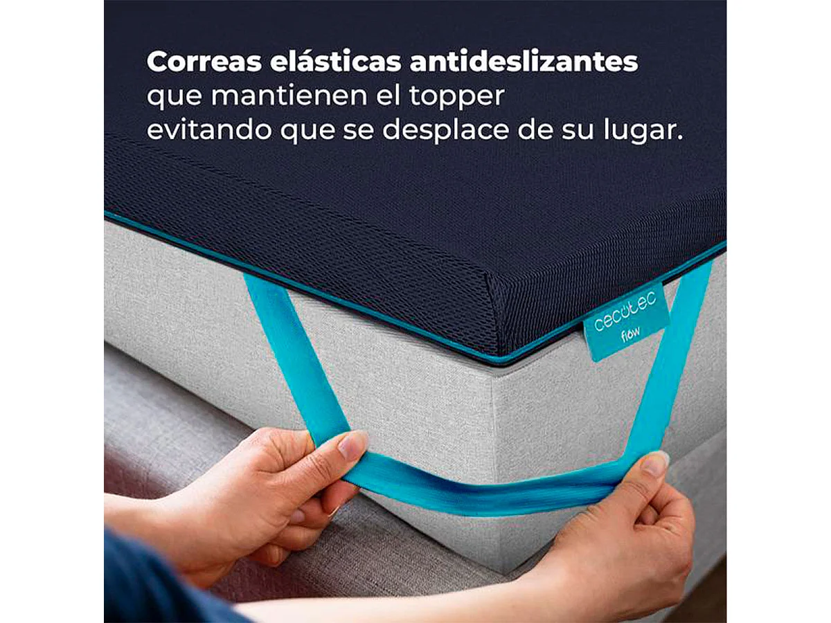 Topper Cecotec Flow TopSerenity viscoelástica 100% negro 150x200 cm