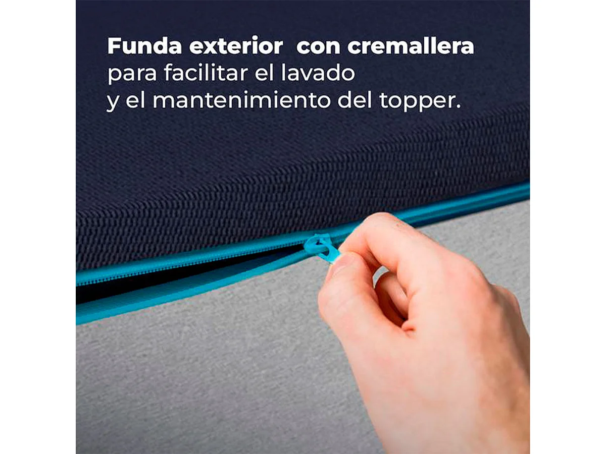 Topper Cecotec Flow TopSerenity viscoelástica 100% negro 150x200 cm