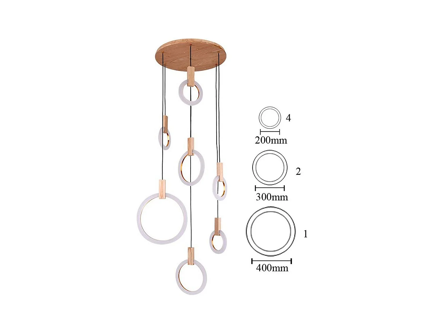 NETTLIFE Suspension Lustre Suspension Lampe suspendue Lampe suspendue Bois