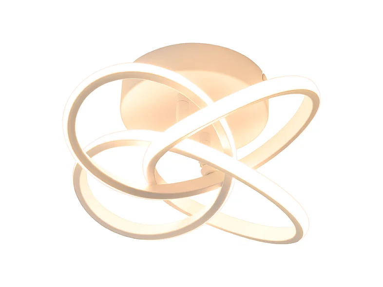 NETTLIFE Plafonnier LED pour chambre à coucher - 28 W, 3 000 K, blanc chaud, lampe de couloir, blanc