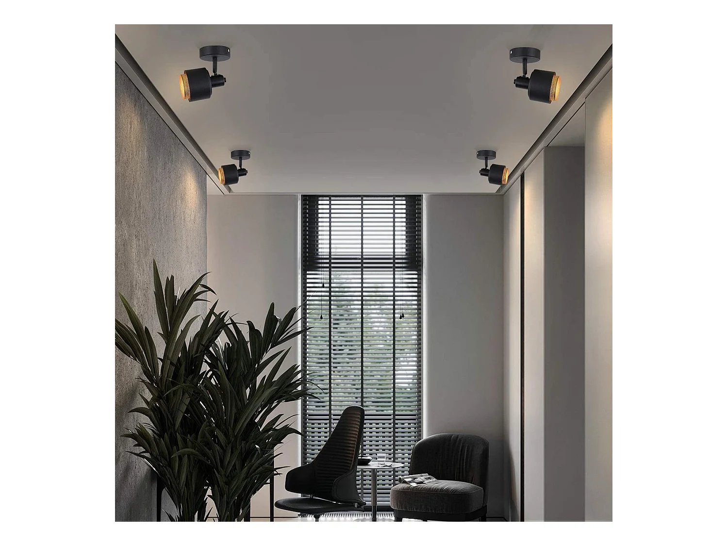 NETTLIFE Applique murale vintage E14 spot de plafond rotatif orientable