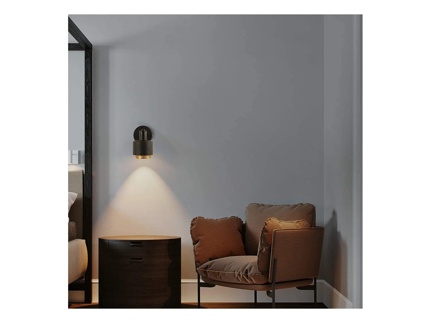 NETTLIFE Applique murale vintage E14 spot de plafond rotatif orientable