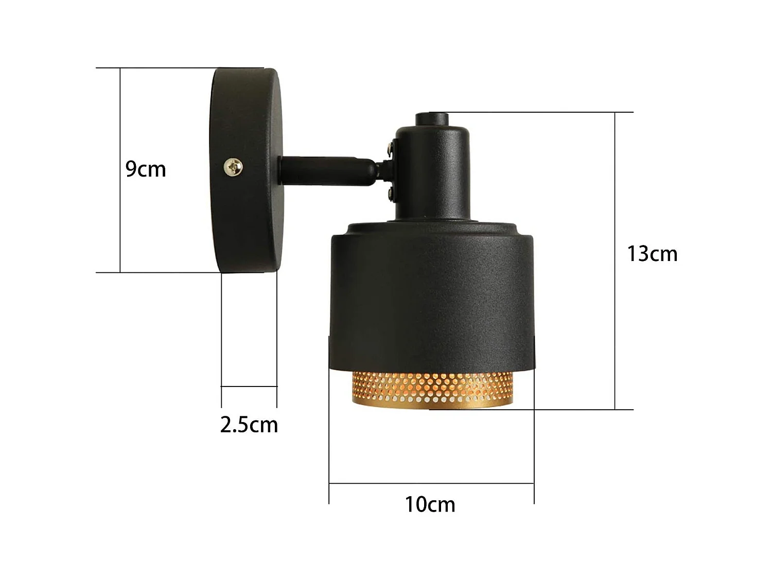 NETTLIFE Applique murale vintage E14 spot de plafond rotatif orientable