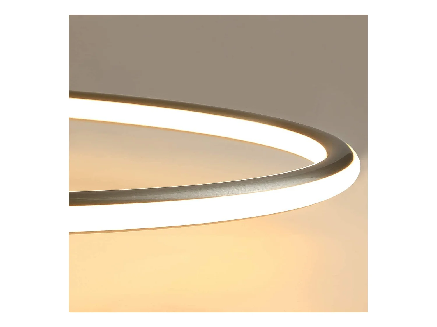 NETTLIFE Plafonnier led nettlife, plafonnier de salon, design moderne avec anneaux lumière blanche chaude 3000k lampe de chambre à coucher 29w 62,5 cm