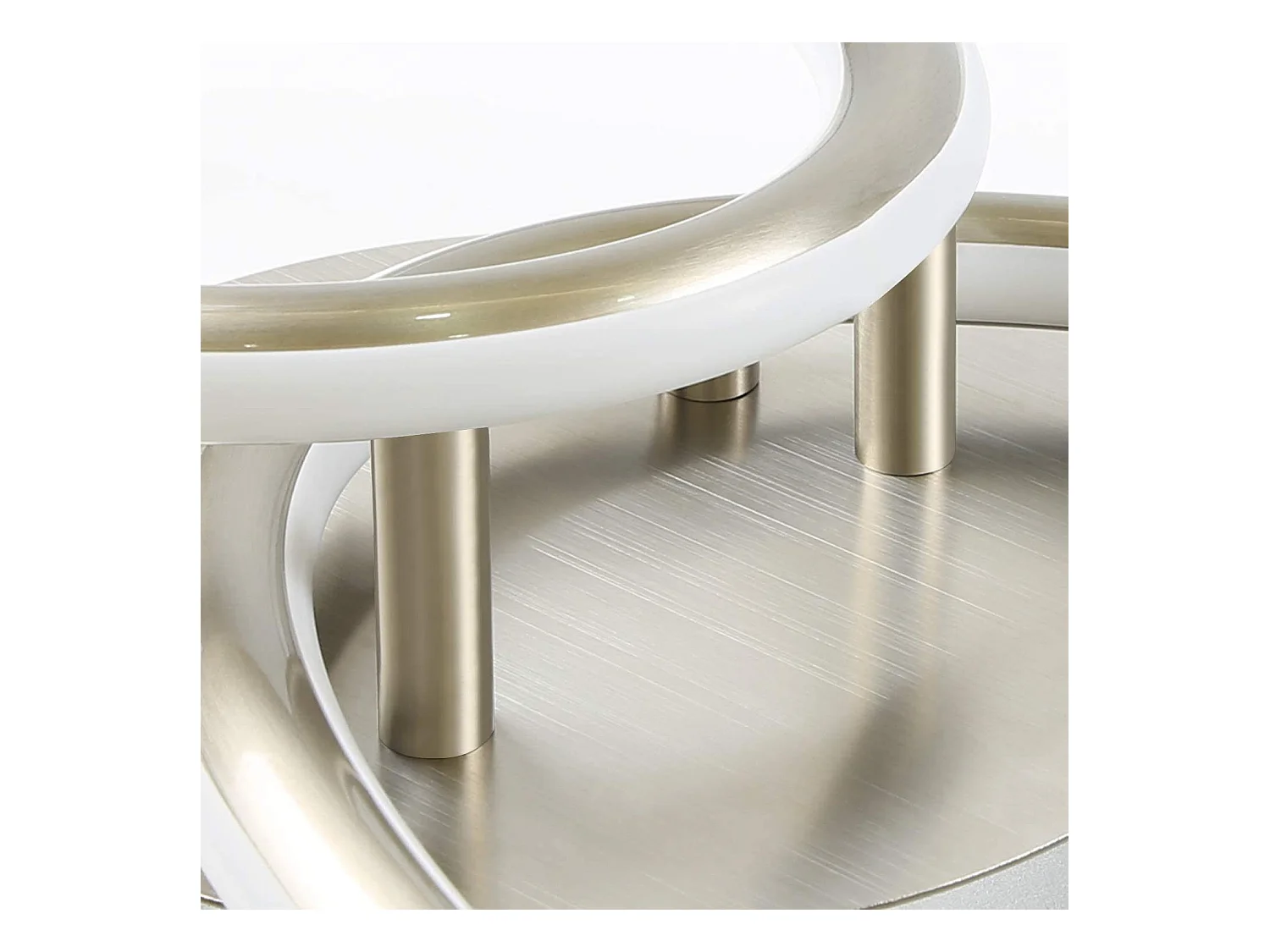 NETTLIFE Plafonnier led nettlife, plafonnier de salon, design moderne avec anneaux lumière blanche chaude 3000k lampe de chambre à coucher 29w 62,5 cm