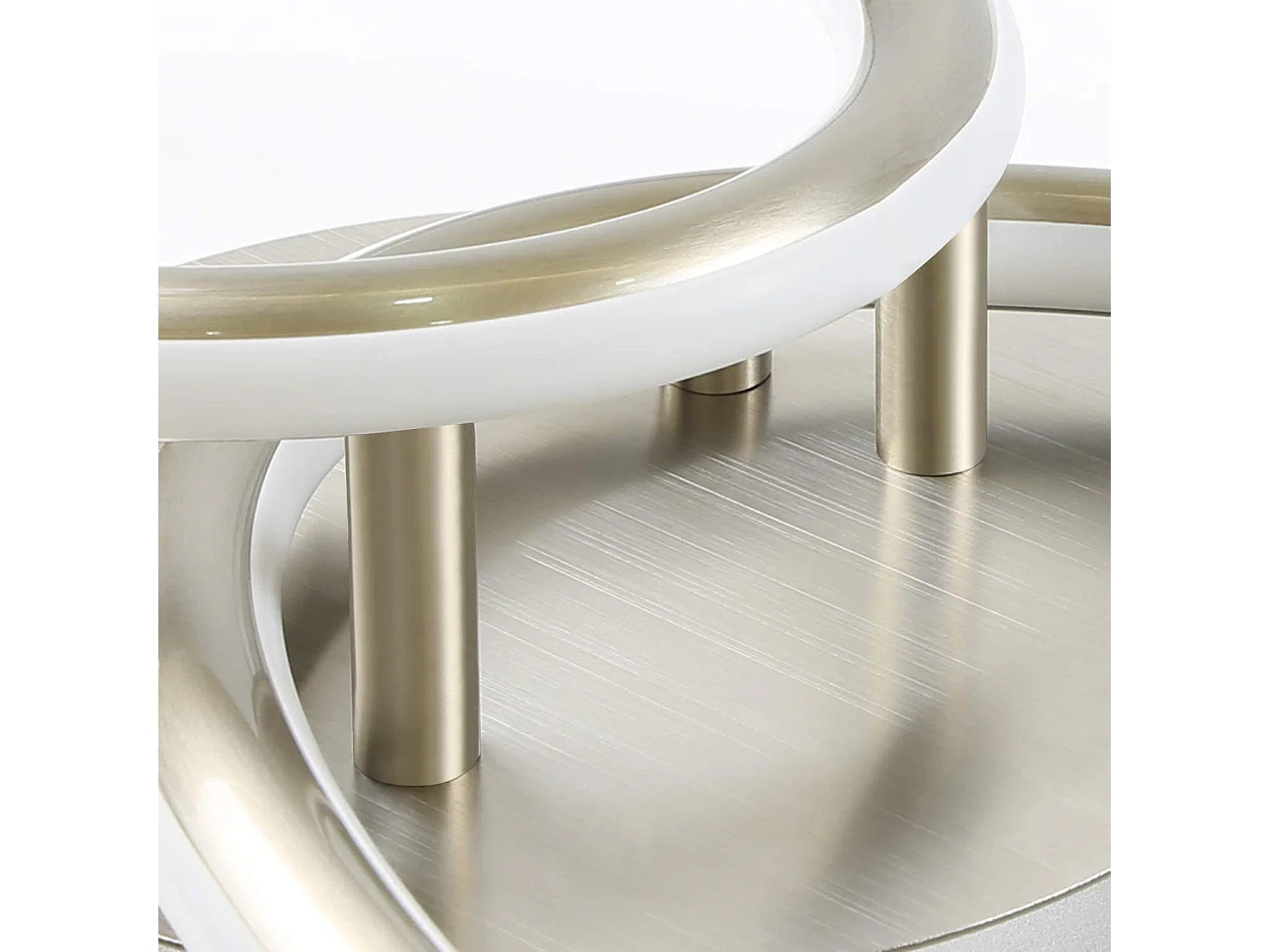 NETTLIFE Plafonnier led nettlife, plafonnier de salon, design moderne avec anneaux lumière blanche chaude 3000k lampe de chambre à coucher 29w 62,5 cm