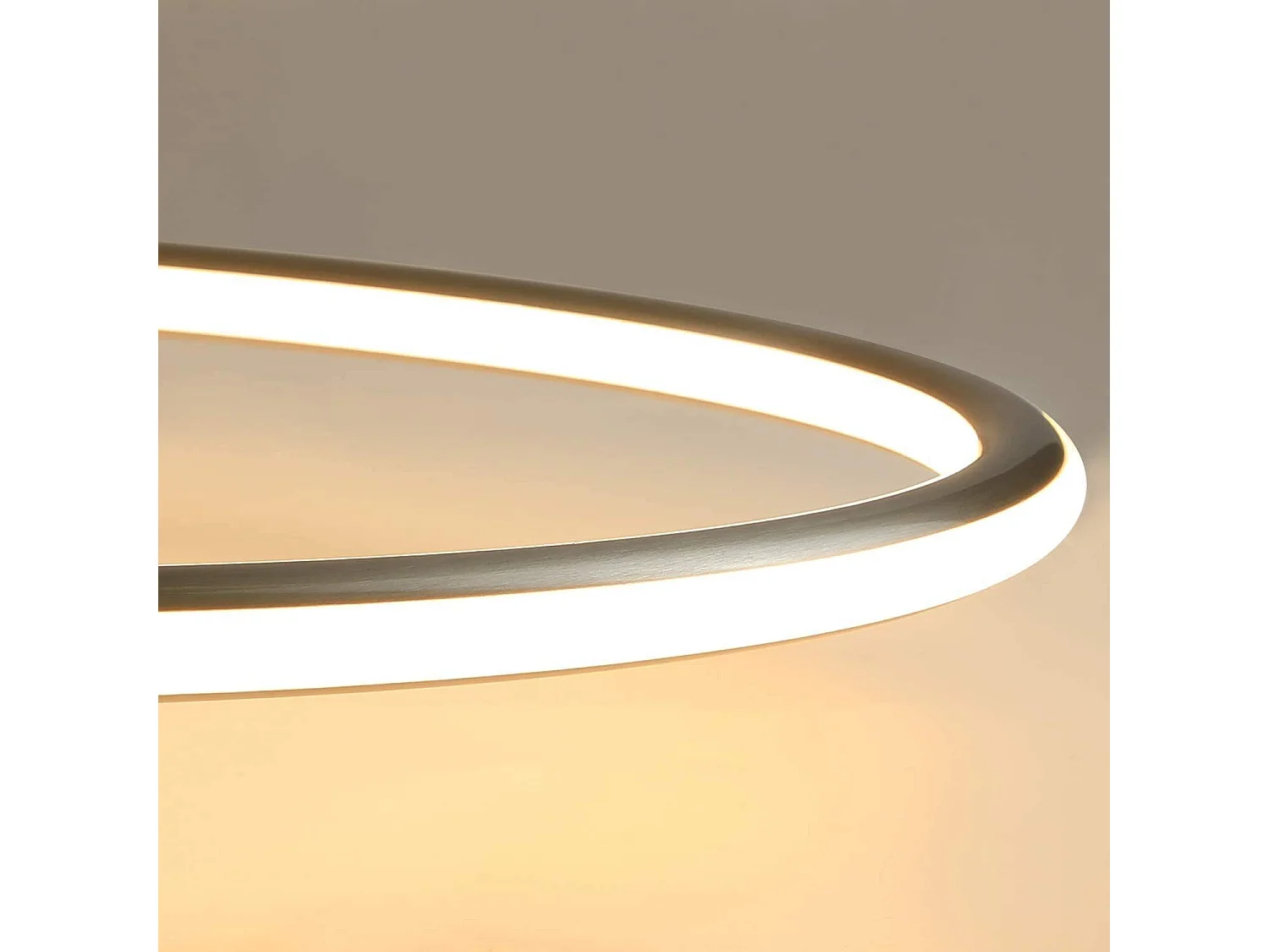 NETTLIFE Plafonnier led nettlife, plafonnier de salon, design moderne avec anneaux lumière blanche chaude 3000k lampe de chambre à coucher 29w 62,5 cm