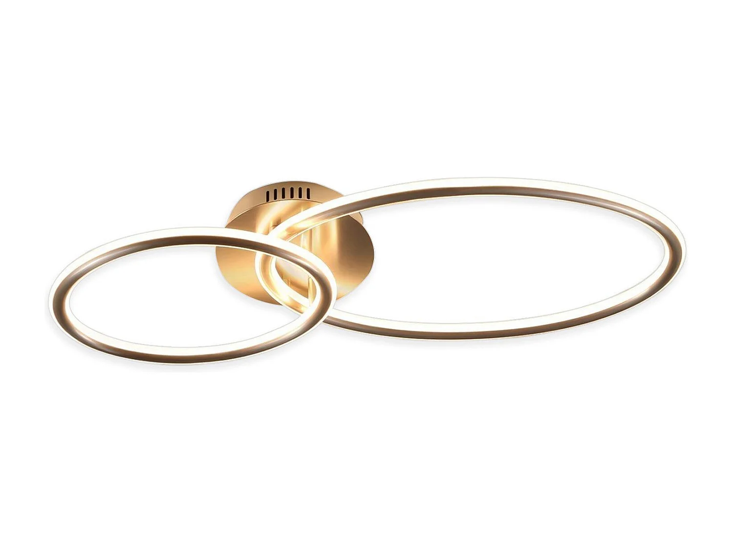 NETTLIFE Plafonnier led nettlife, plafonnier de salon, design moderne avec anneaux lumière blanche chaude 3000k lampe de chambre à coucher 29w 62,5 cm