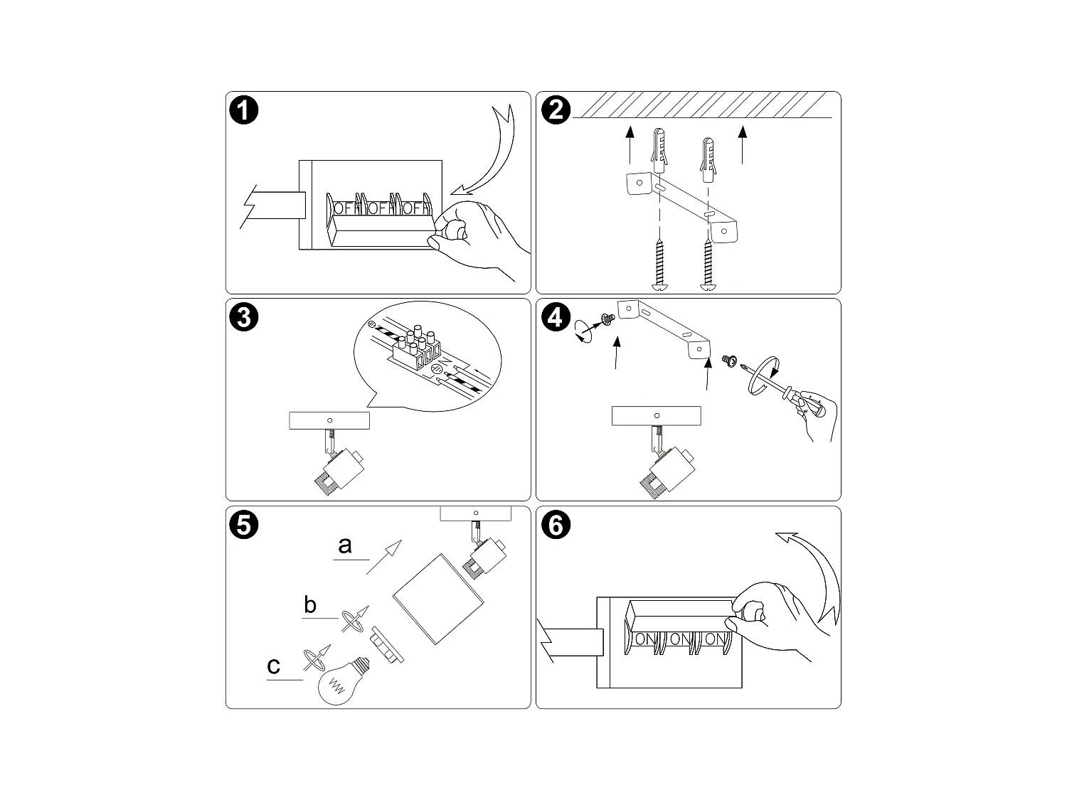 NETTLIFE Spot LED plafond 1 flamme lampe couloir - plafonnier bois plafonnier E14 vintage orientable 350° rétro