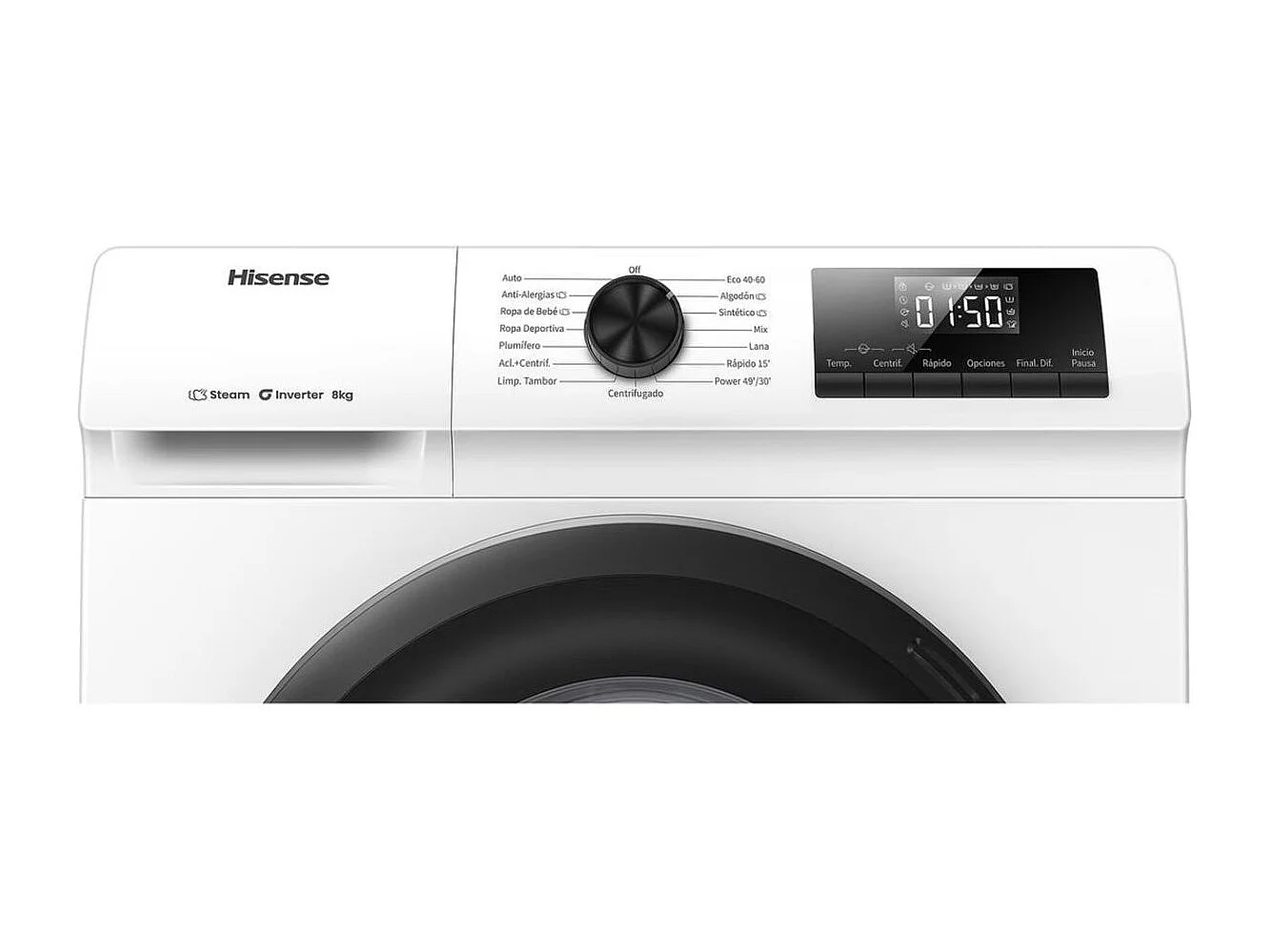 Lavadora carga frontal Hisense WF1Q8041BW 8kg 1400 rpm 15 programas A blanco 60 cm