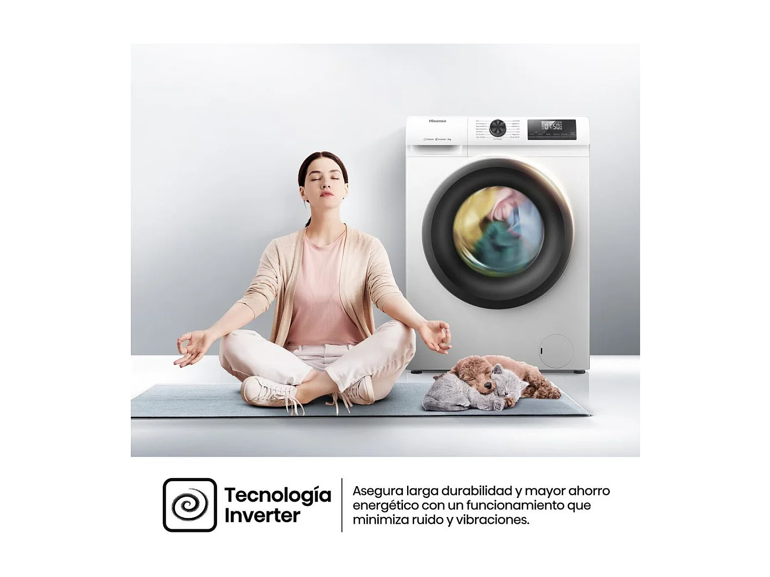 Lavadora carga frontal Hisense WF1Q8041BW 8kg 1400 rpm 15 programas A blanco 60 cm