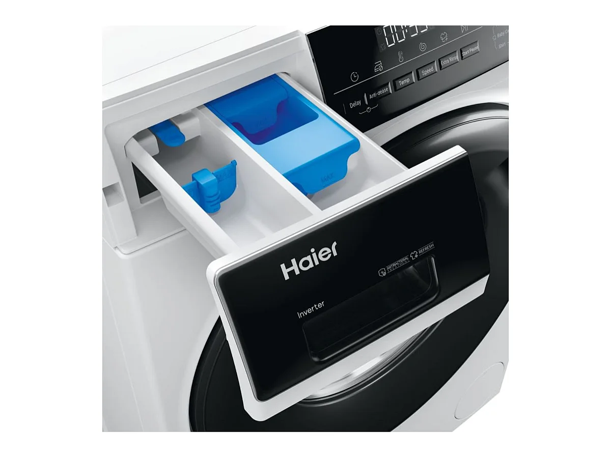 Lavadora carga frontal Haier I-Pro-Series 3 10kg 1400 rpm 15 programas A blanco/negro 60 cm