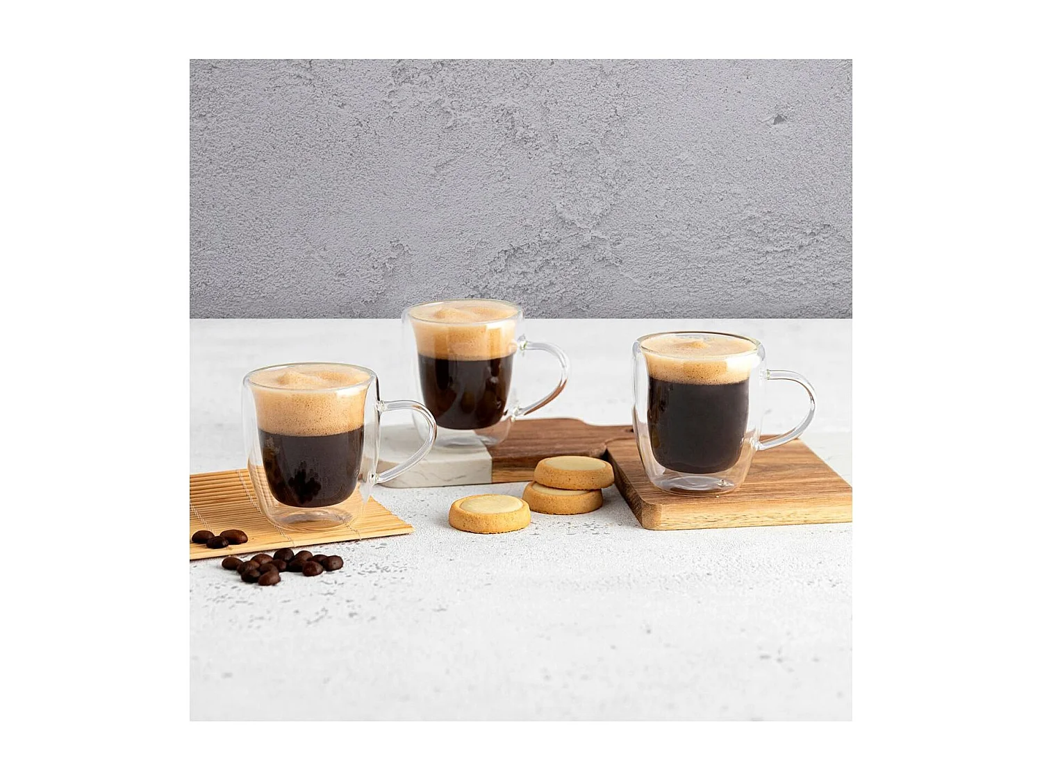 Pack de 6 tazas Serenia Quid vidrio 8 cl