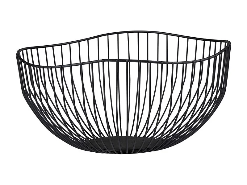 Frutero diseño redondo metálico negro Ø26 cm