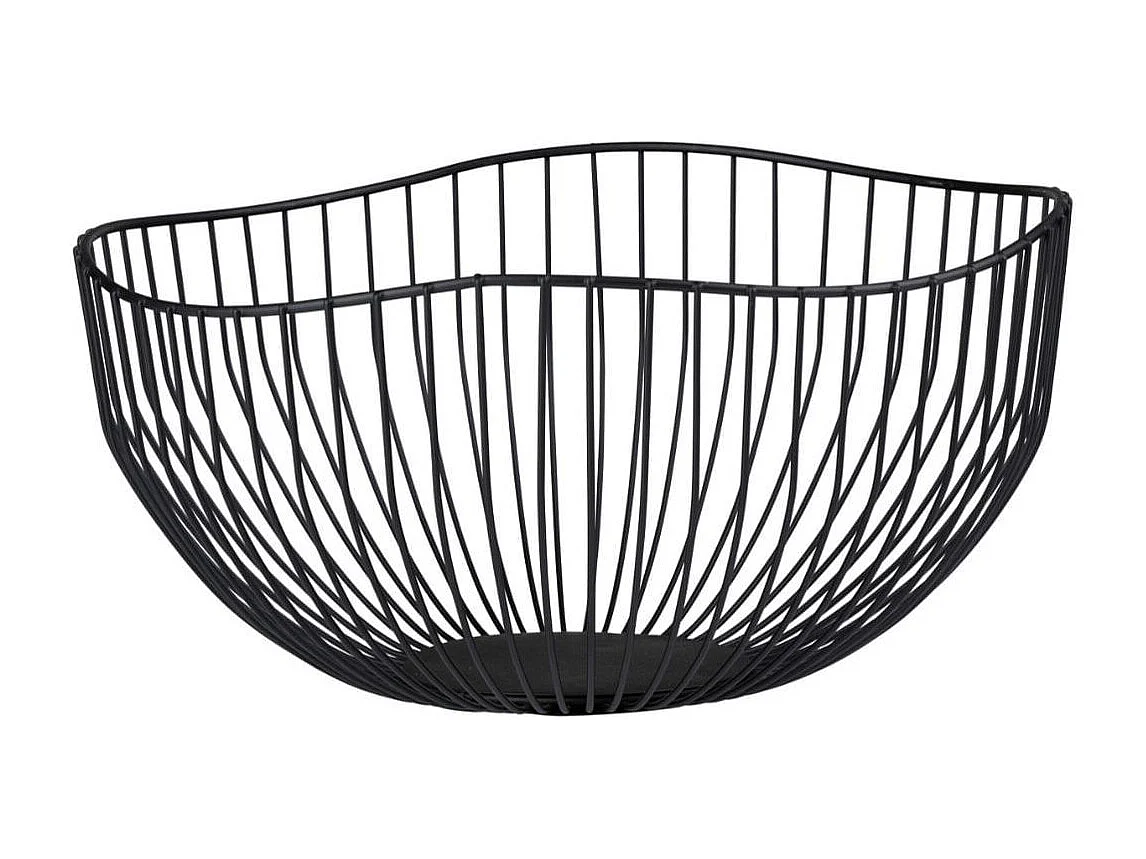 Frutero diseño redondo metálico negro Ø26 cm