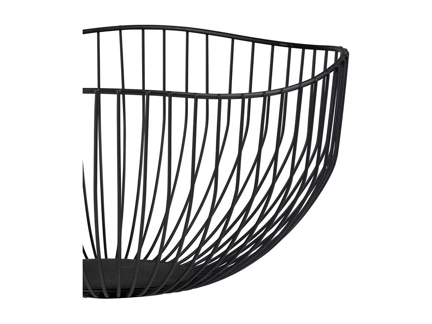 Frutero diseño redondo metálico negro Ø26 cm