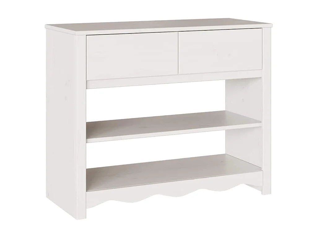 Table console avec tiroir Drammen Blanc 89,5 x 37 x 73 cm