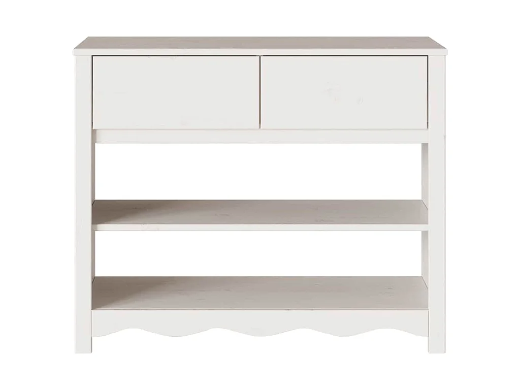 Table console avec tiroir Drammen Blanc 89,5 x 37 x 73 cm