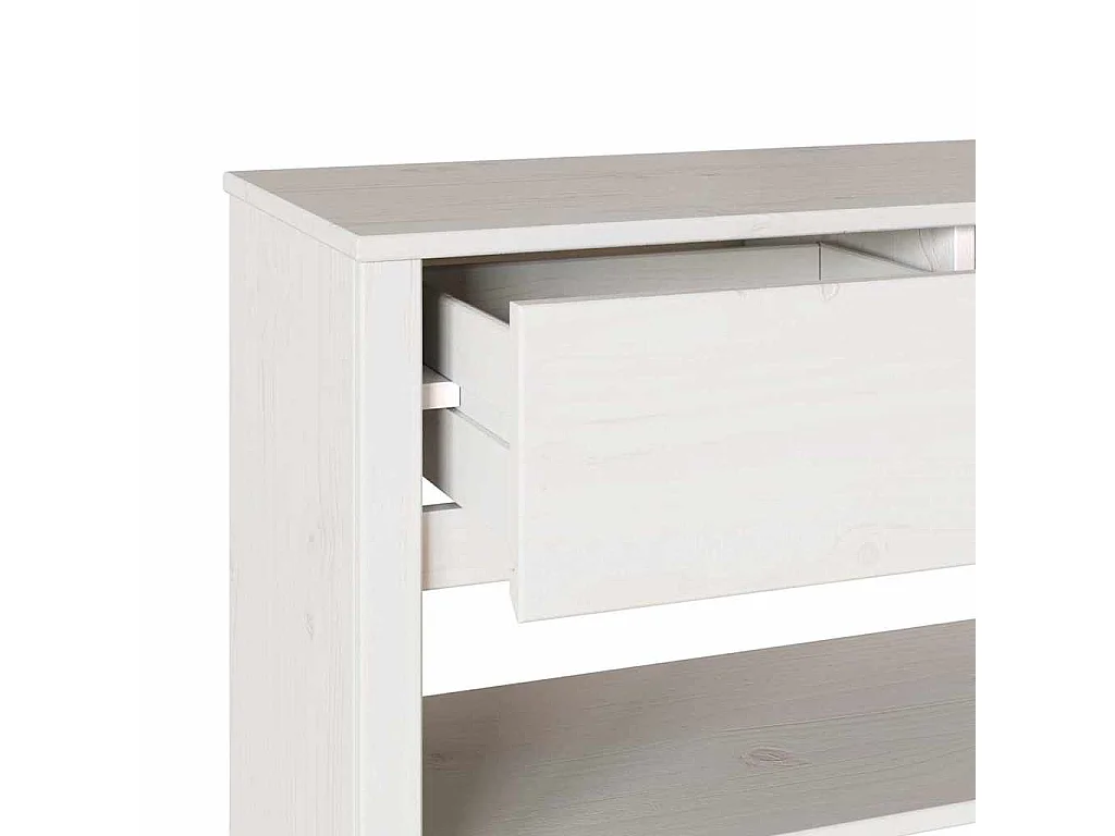 Table console avec tiroir Drammen Blanc 89,5 x 37 x 73 cm