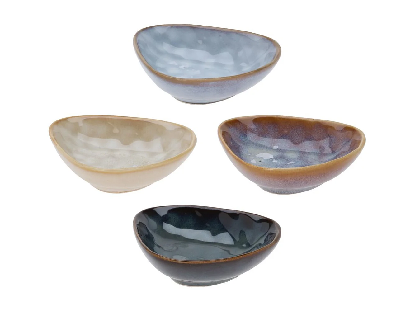 Pack de 4 bowl diseño triangular multicolor