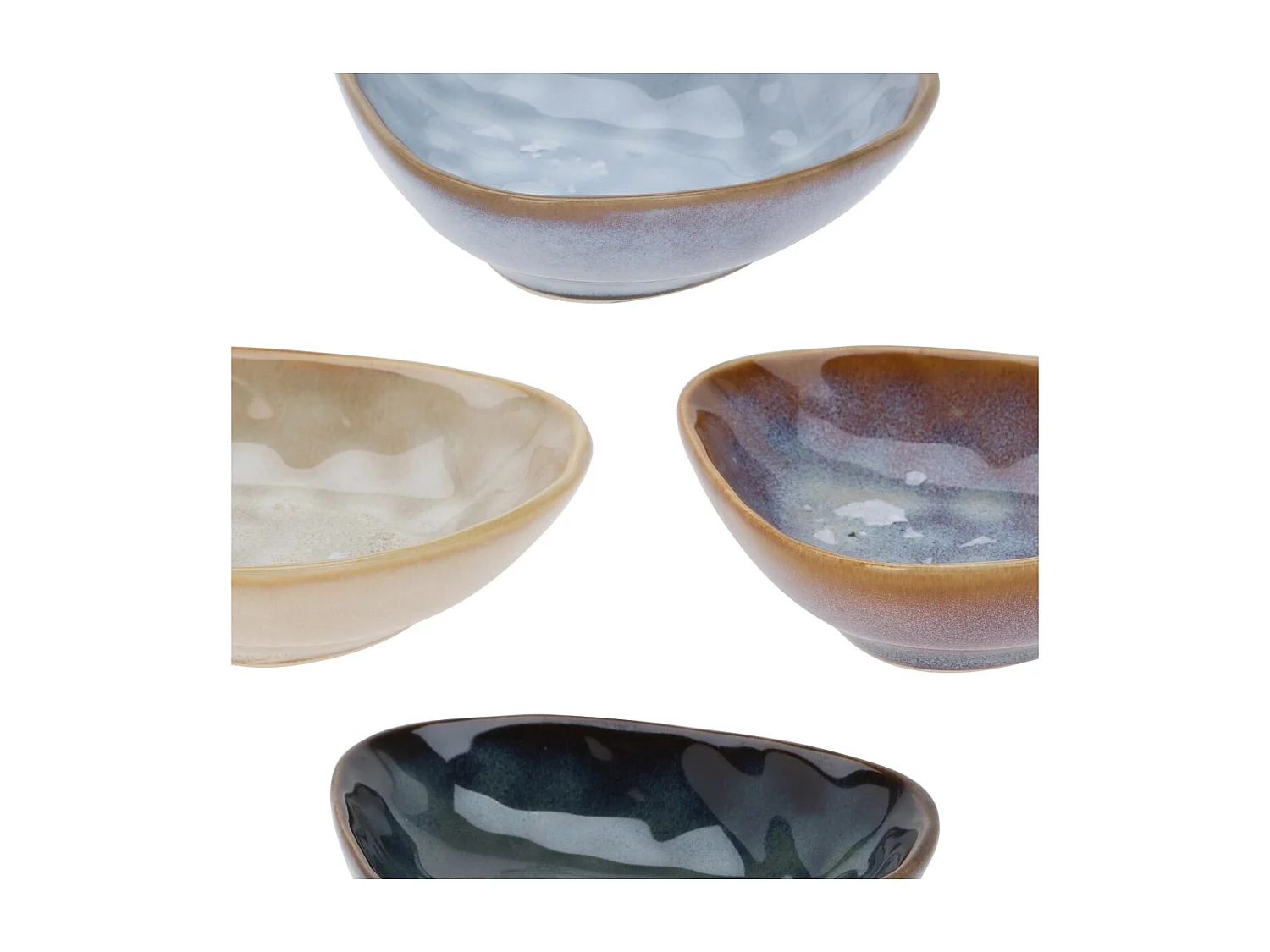 Pack de 4 bowl diseño triangular multicolor