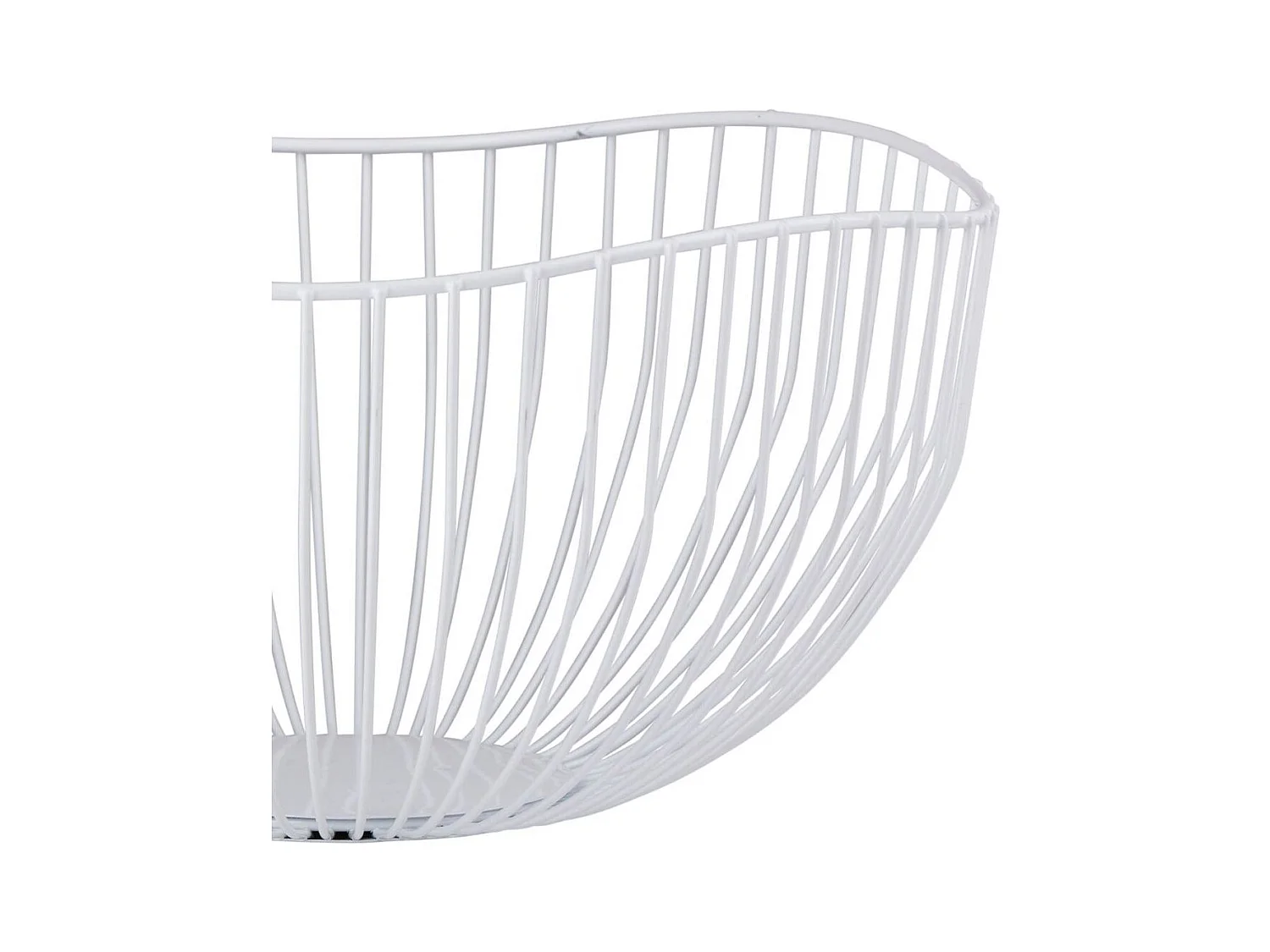 Frutero diseño redondo metálico blanco Ø26 cm