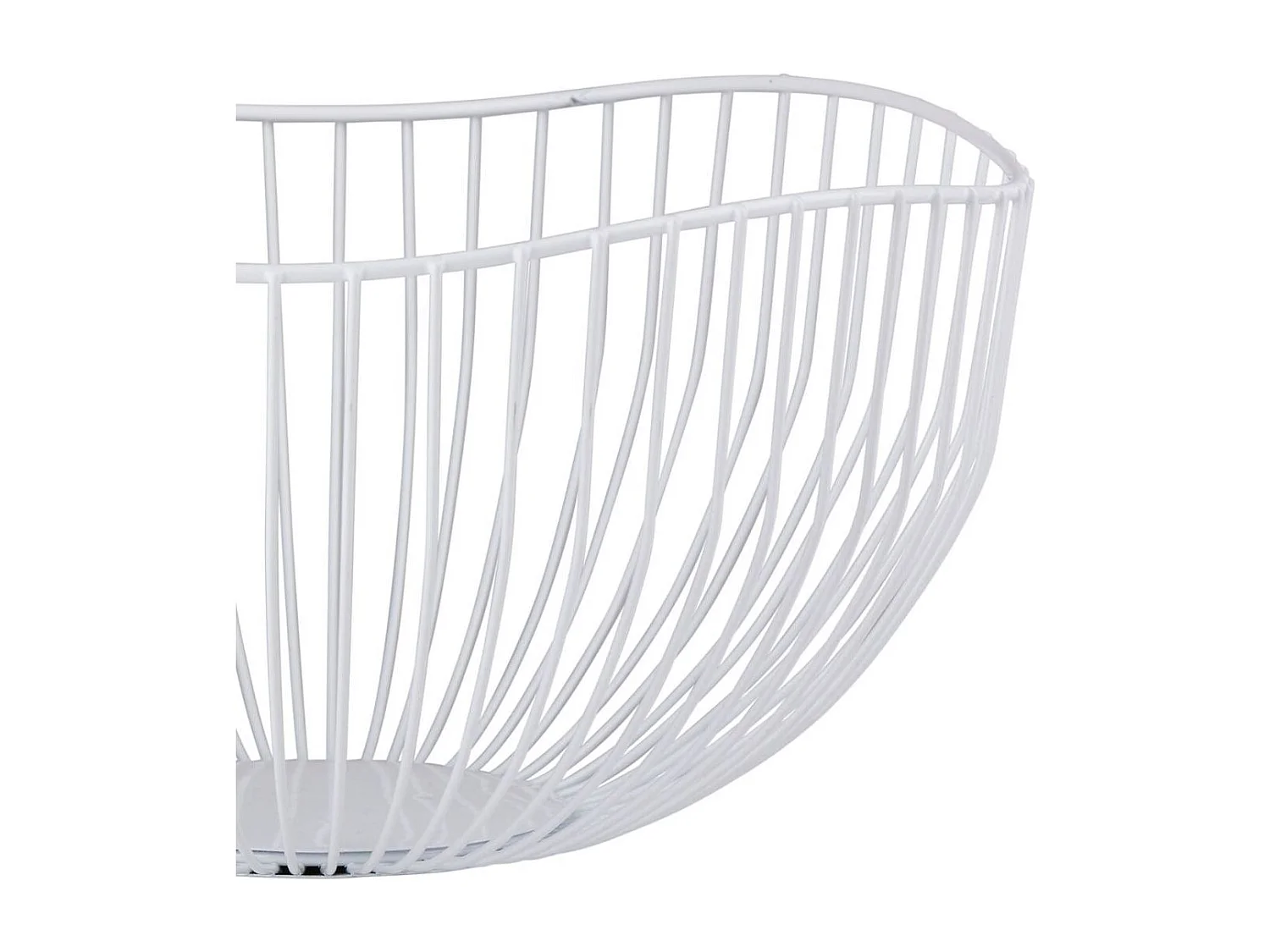 Frutero diseño redondo metálico blanco Ø26 cm