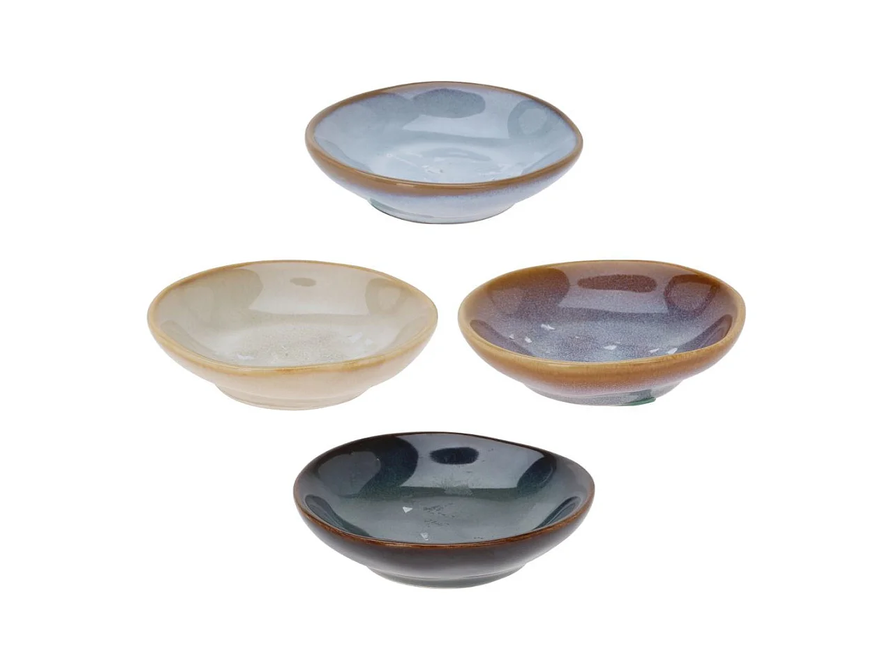 Pack de 4 bowl diseño redondo multicolor