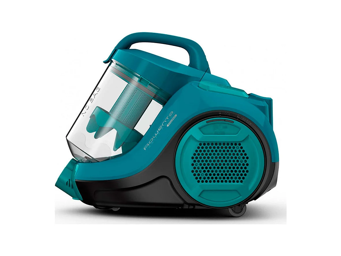 Aspirador de trineo Swift Power Cyclonic Rowenta 750W 1,2L con accesorios azul turquesa