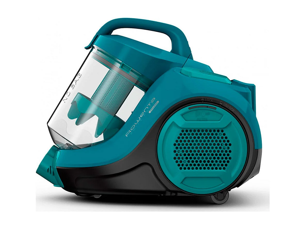 Aspirador de trineo Swift Power Cyclonic Rowenta 750W 1,2L con accesorios azul turquesa