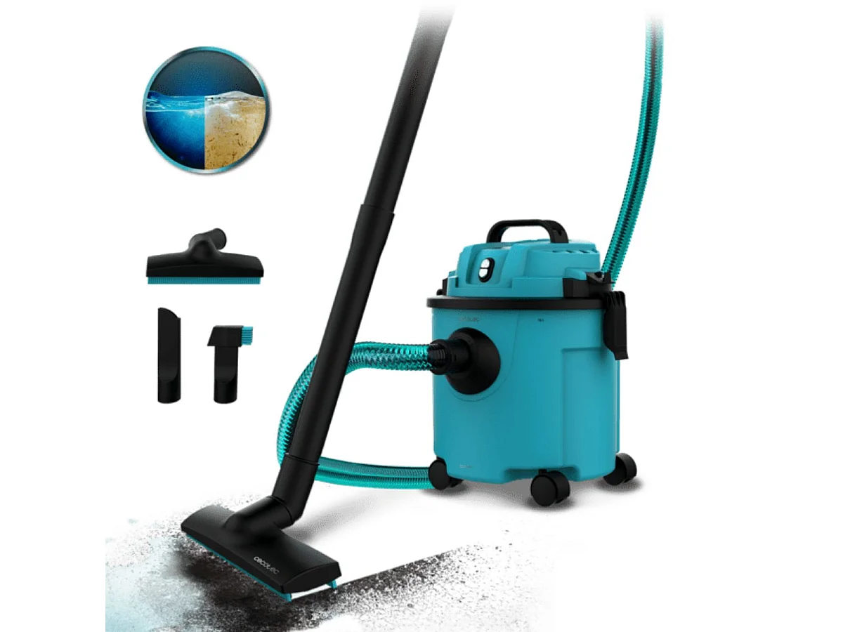 Aspirador de trineo Cecotec Conga Wet&Dry Compact Garden Plus 1200W 16L negro/azul