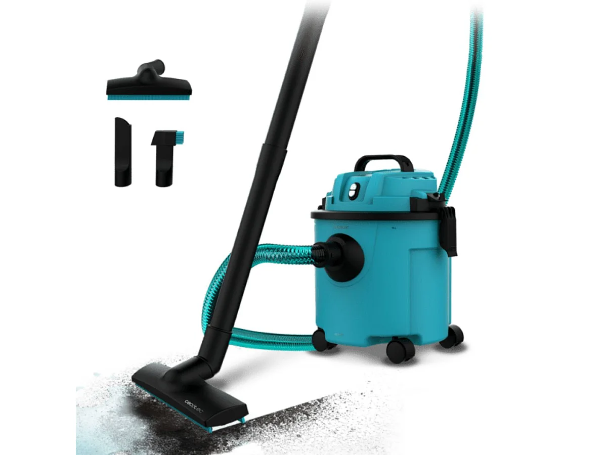 Aspirador de trineo Cecotec Conga Wet&Dry Compact Garden Plus 1200W 16L negro/azul