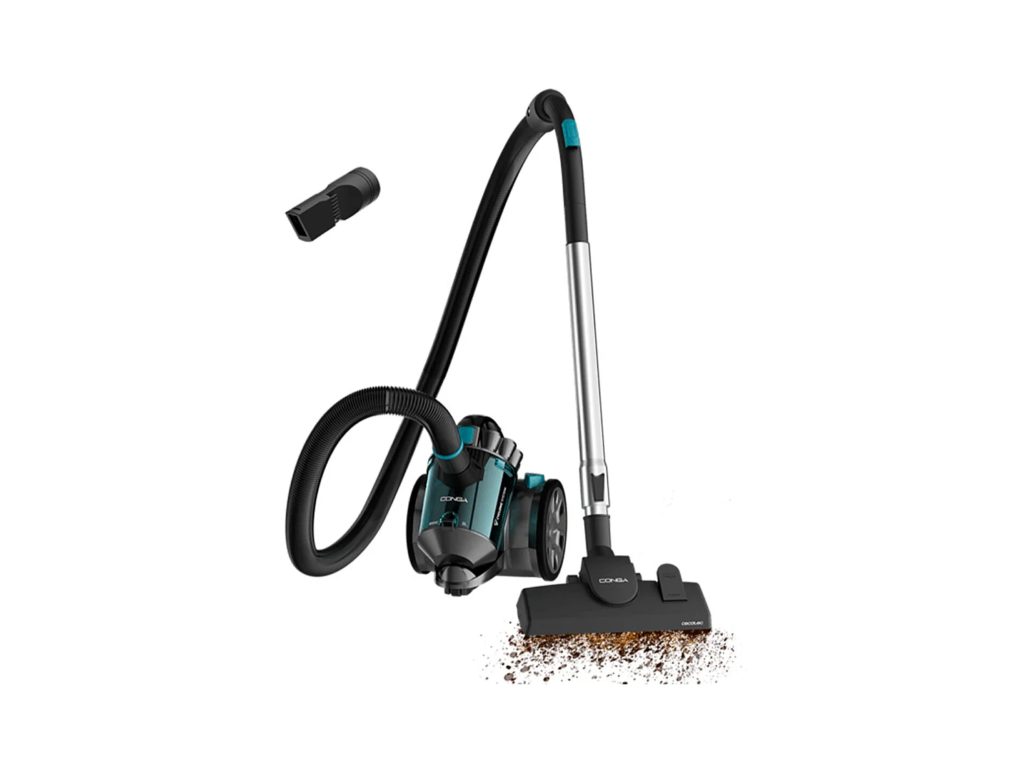Aspirador de trineo Cecotec Conga Rockstar Multicyclonic Compact X-Treme 800W 20kPa 2L negro