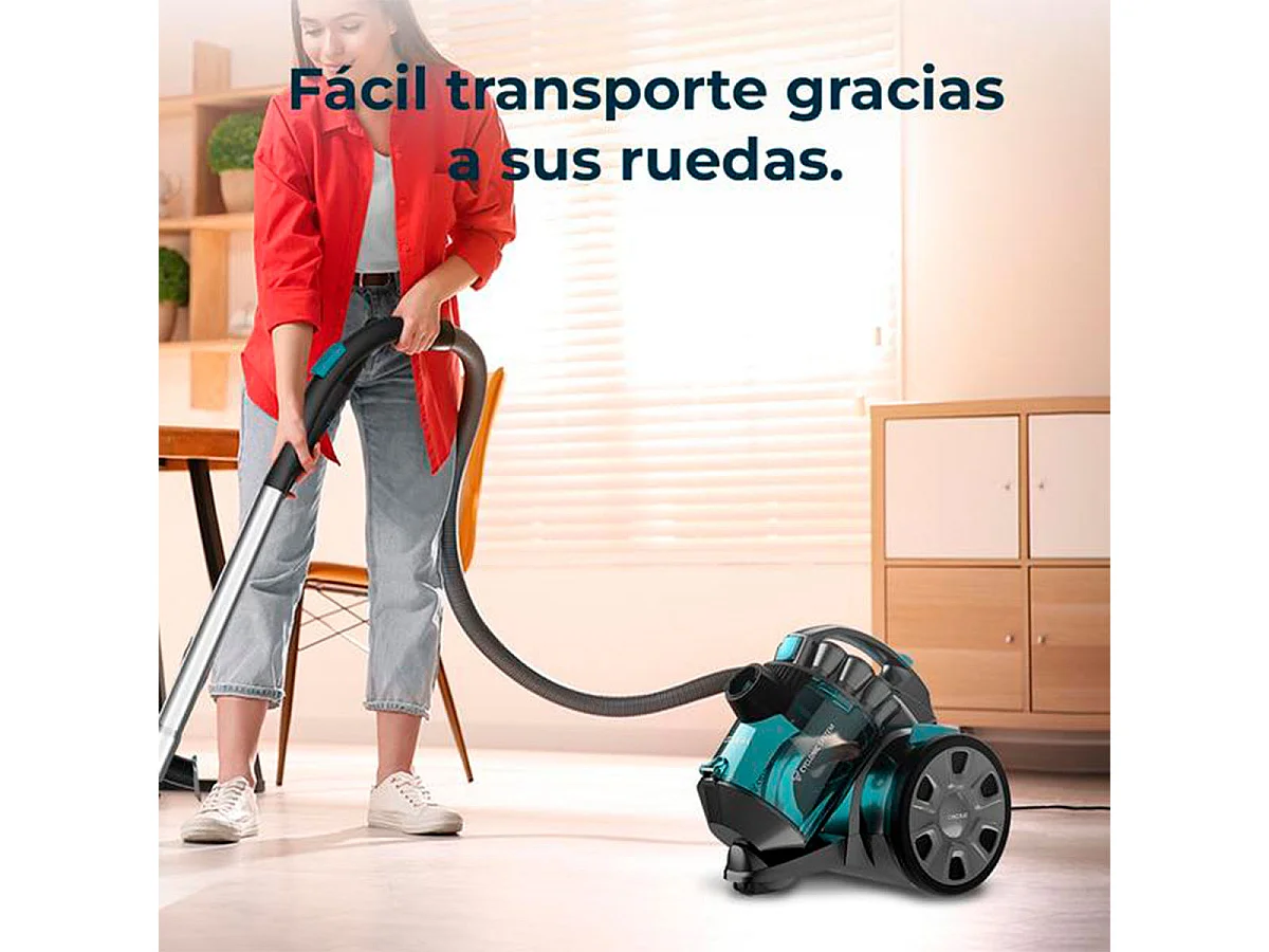 Aspirador de trineo Cecotec Conga Rockstar Multicyclonic Compact X-Treme 800W 20kPa 2L negro