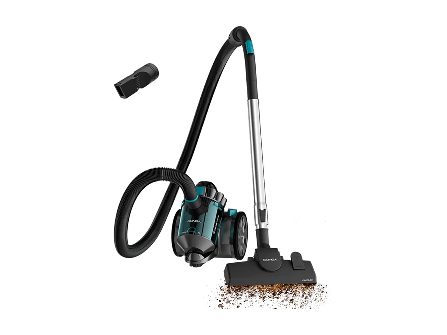 Aspirador de trineo Cecotec Conga Rockstar Multicyclonic Compact X-Treme 800W 20kPa 2L negro