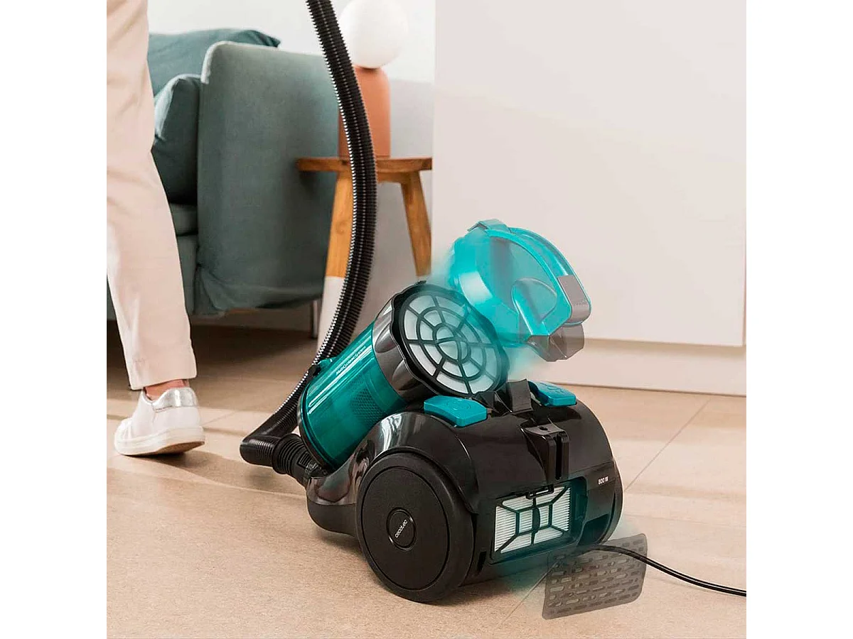 Aspirador de trineo Cecotec Conga Rockstar Multicyclonic Compact Plus 800W 20kPa con accesorios negro