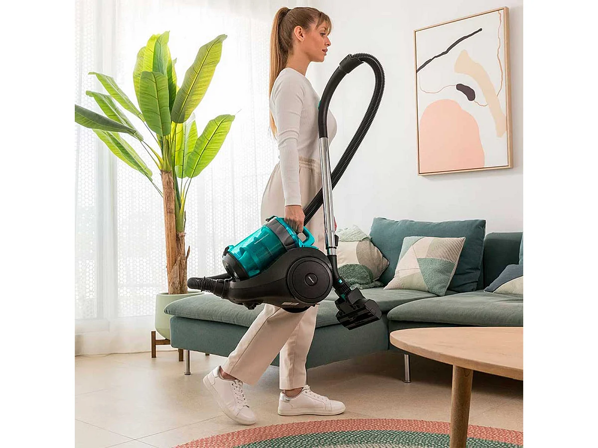 Aspirador de trineo Cecotec Conga Rockstar Multicyclonic Compact Plus 800W 20kPa con accesorios negro