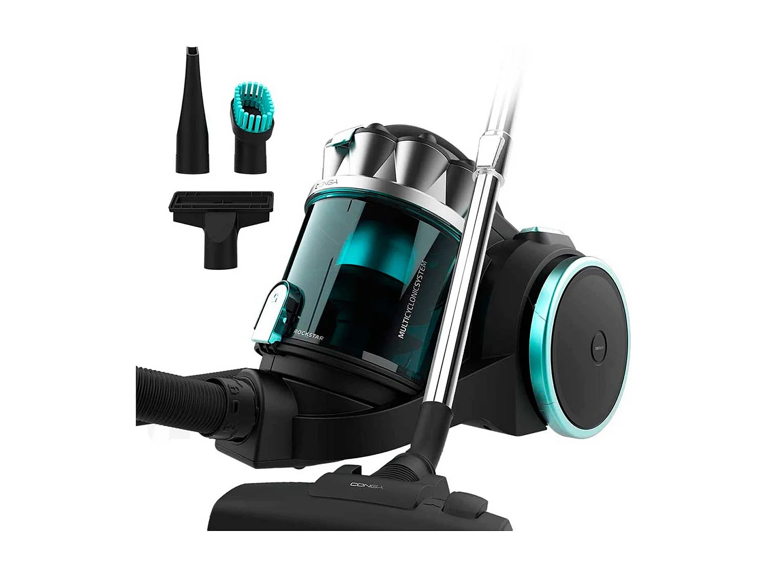 Aspirador de trineo Cecotec Conga Rockstar Multicyclonic Compact Plus 800W 20kPa con accesorios negro